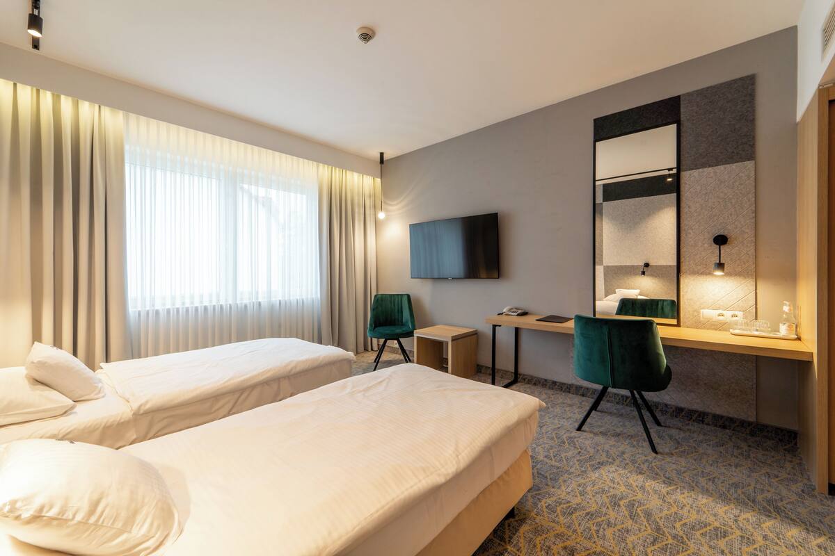 premium bedding, in-room safe, desk, blackout curtains