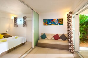 Lodge, 1 Bedroom, Garden View, Garden Area | Living area | TV - Gardens Retreat (Grand-Baie)