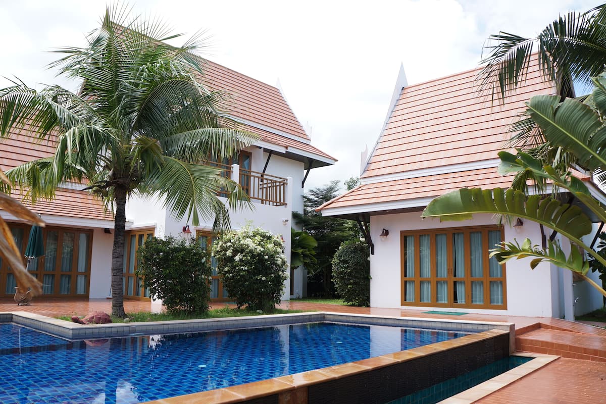 3 Bedroom Oriental Thai Pool Villa | Pool | Outdoor pool, pool umbrellas