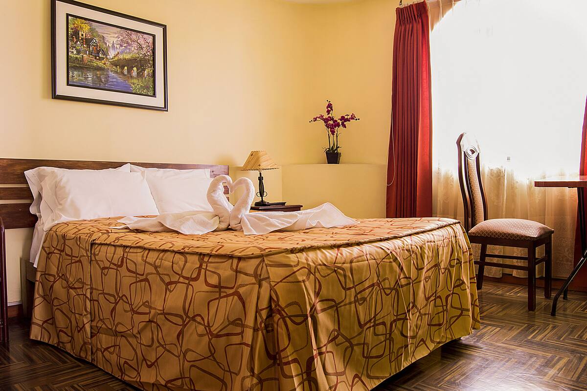 Desk, blackout curtains, iron/ironing board, free WiFi