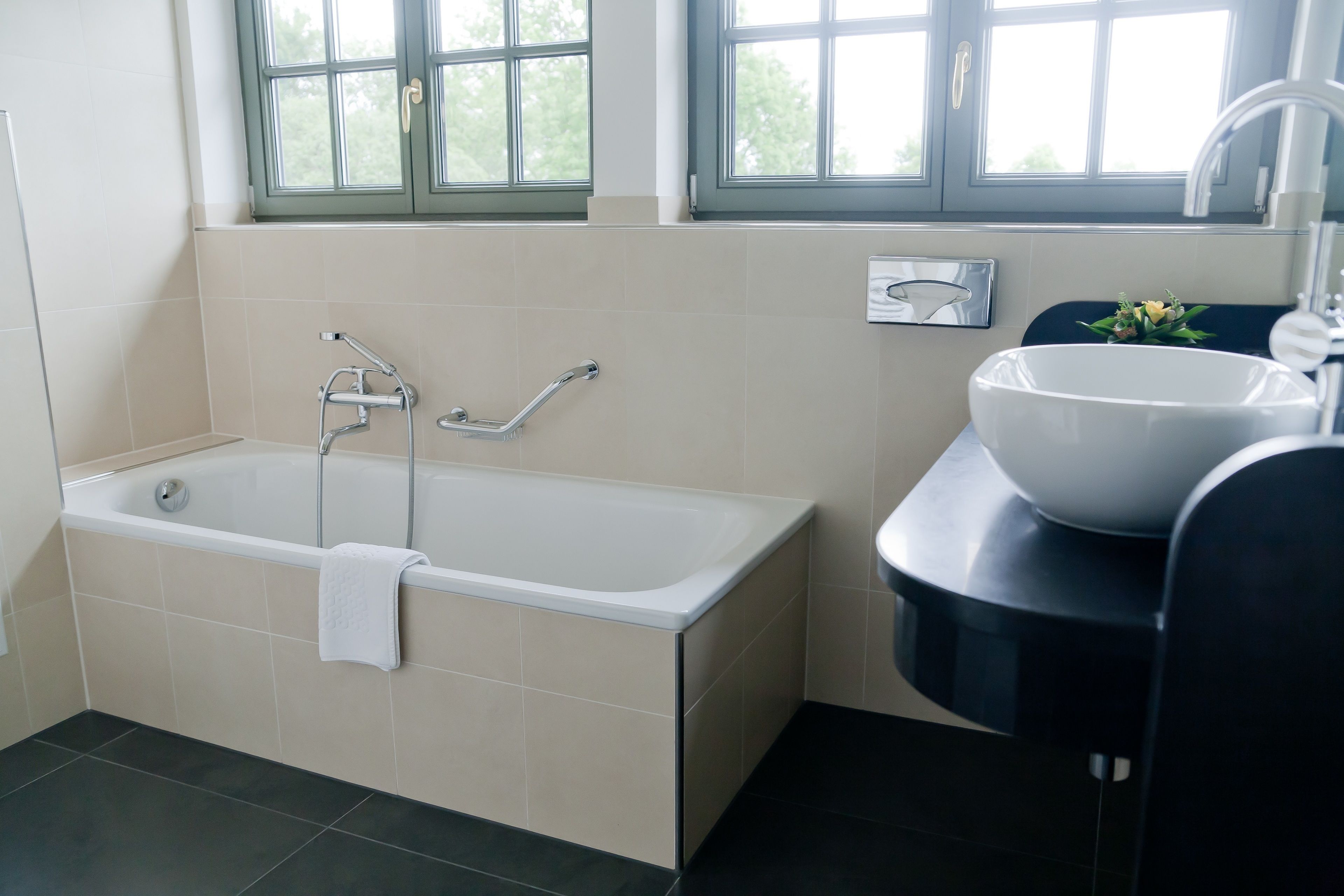 free toiletries, hair dryer, bathrobes, slippers