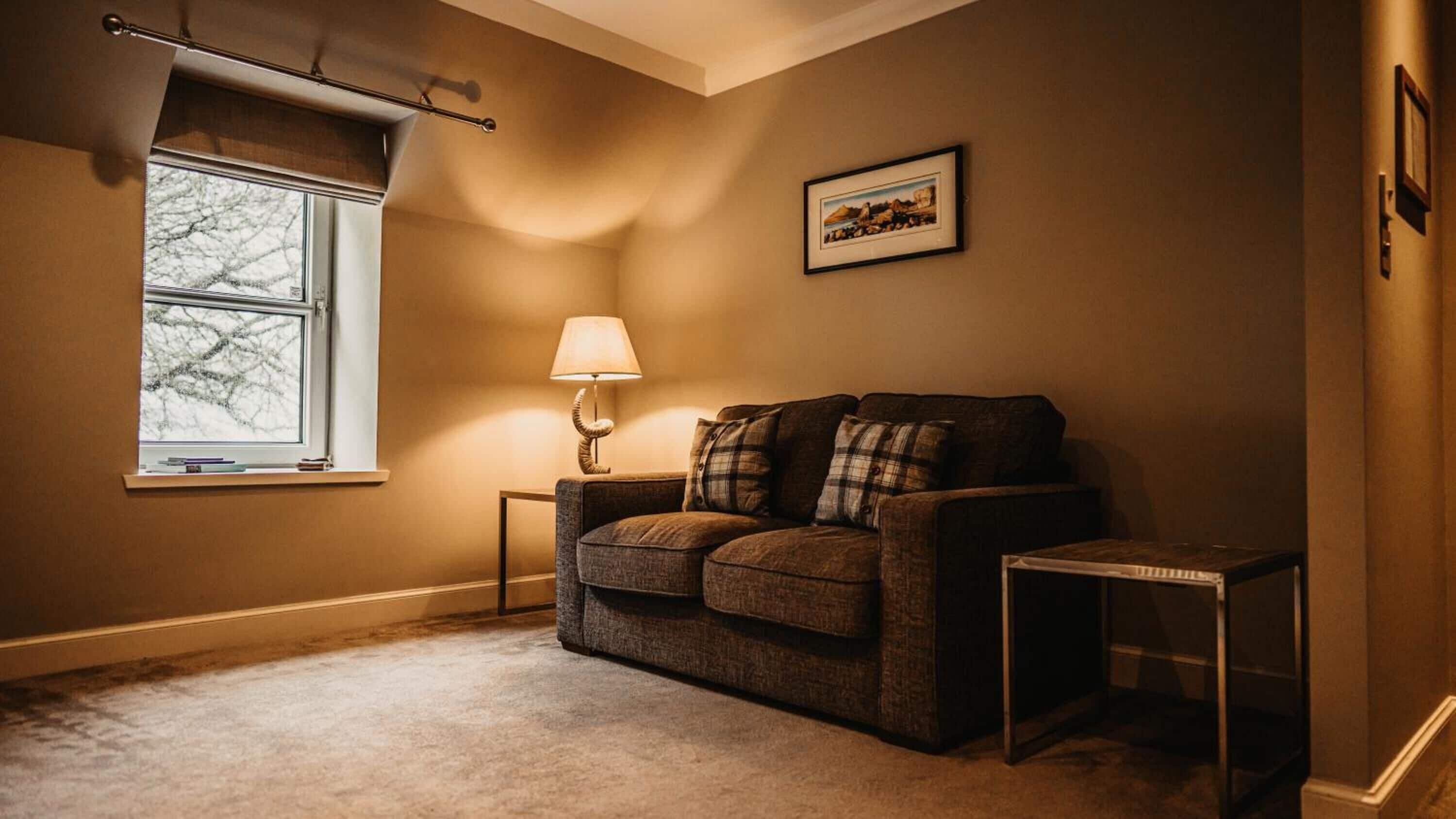 superior double room | living room | flat-screen tv