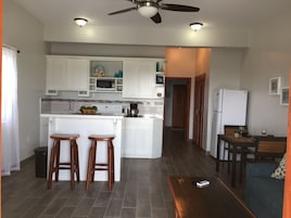 One-Bedroom Apartment | Private kitchen | Coffee/tea maker, fridge, microwave, oven