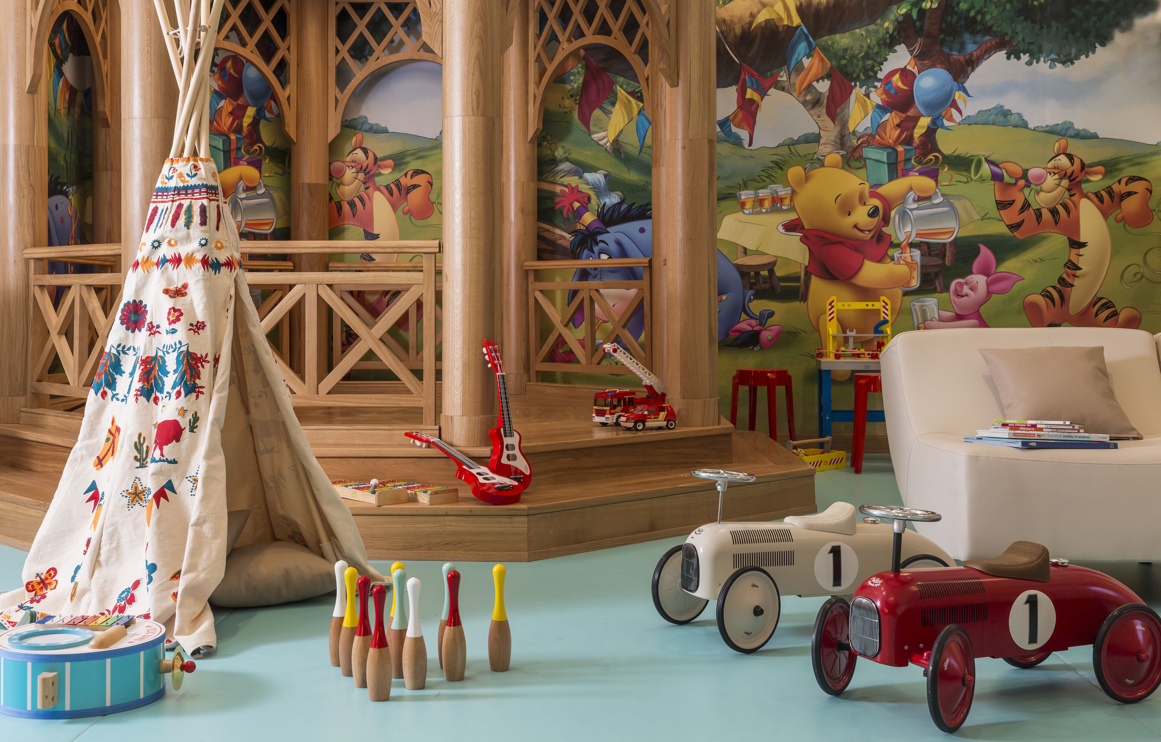 Área de juegos infantiles bajo techo