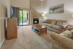 TV, fireplace, DVD player