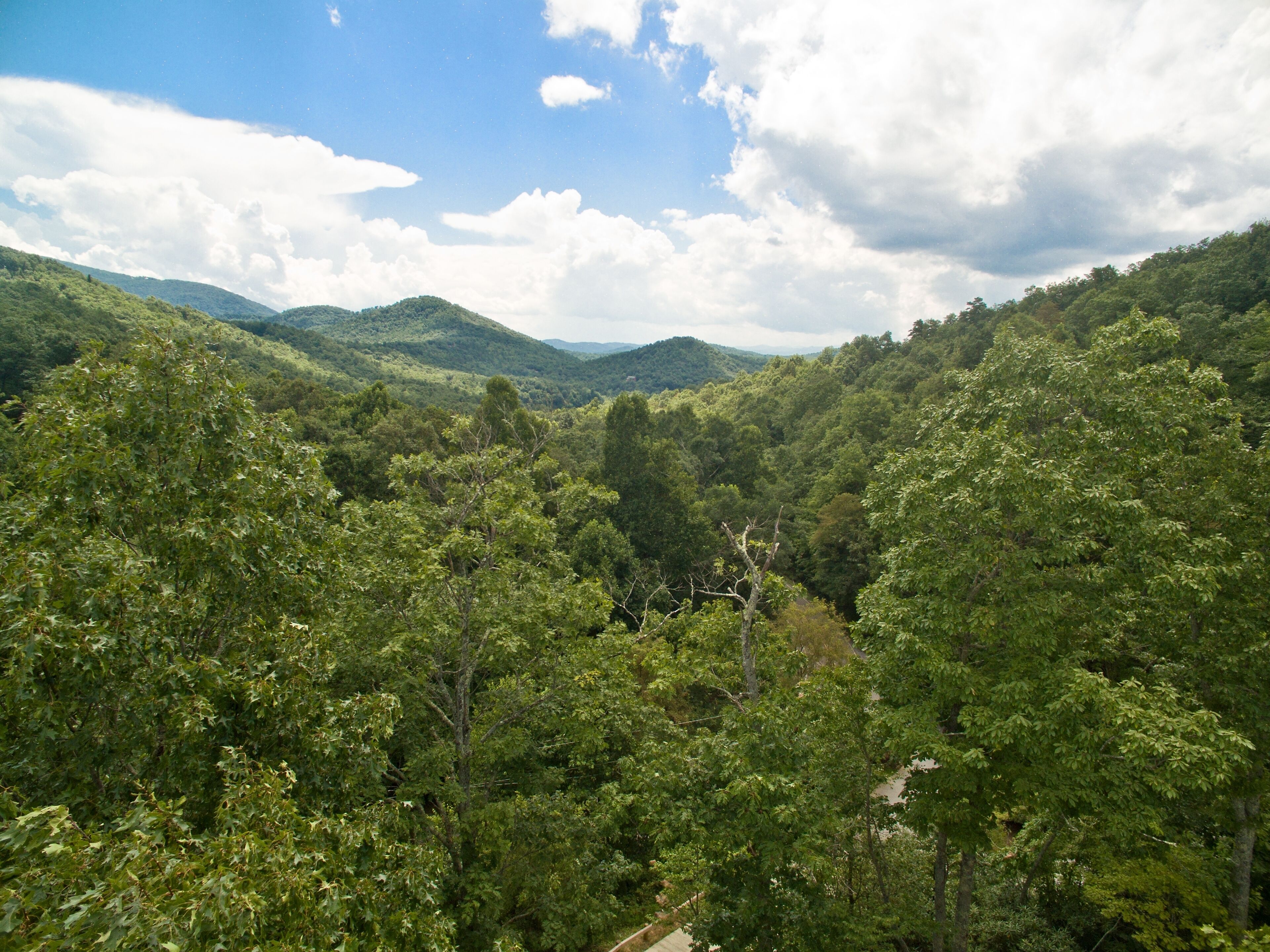Drone View Just Above Porch