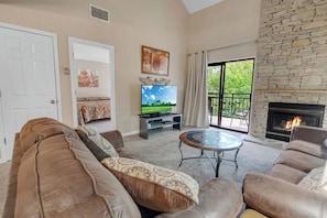 TV, fireplace, DVD player