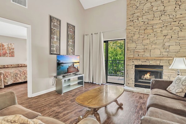 TV, fireplace, DVD player