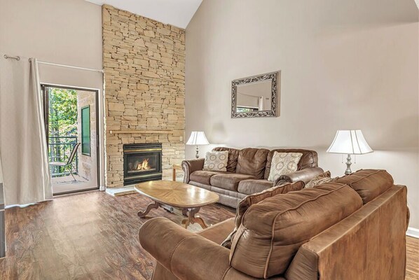 TV, fireplace, DVD player