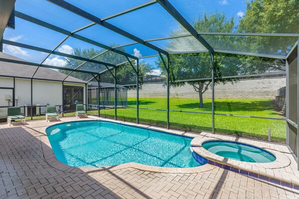 Outdoor pool, a heated pool