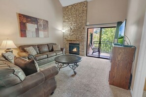 TV, fireplace, DVD player