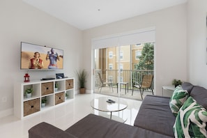 TV, DVD player, ping pong