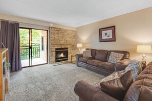 TV, fireplace, DVD player