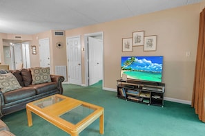 TV, fireplace, DVD player