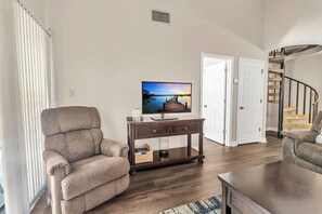 TV, fireplace, DVD player