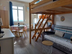 Téléviseur connecté, lecteur de DVD, livres, chaîne audio