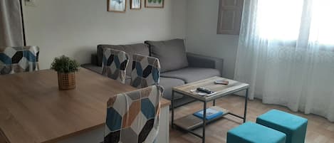 Téléviseur, foyer, lecteur de DVD, livres