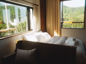Deluxe Double Room, Terrace, Mountain View (Room Aug.) | Individually decorated, individually furnished, desk, blackout curtains - 7days 4season Cafe B&B (Lugu)
