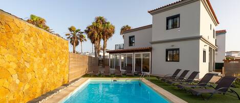 Outdoor pool, a heated pool