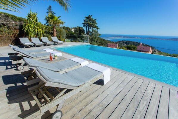 Infinity-Pool, beheizter Pool