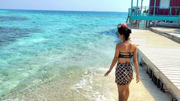 En la playa