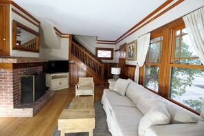 Smart TV, fireplace