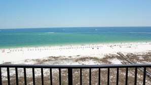 A beach with a clear view of the ocean and a sandy shore. - Phoenix VII 71113 by ALBVR - Upgraded Beautiful Beachfront Condo Could be Yours! (Orange Beach)