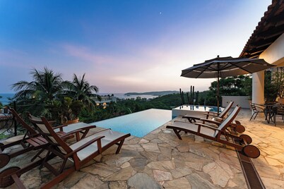 Ocean View Villa with Private Infinity Pool & Lush Gardens with Fruit Trees