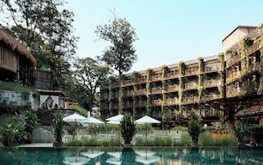 2 outdoor pools, open 8:00 AM to 8:00 PM, pool umbrellas, sun loungers