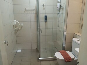 Departamento, 1 habitación | Baño | Regadera, amenidades de baño gratuitas, secadora de cabello, toallas 