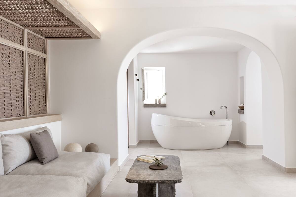 villa, private pool (epitome) | living area | 40-inch flat-screen tv with satellite channels, tv, ipod dock