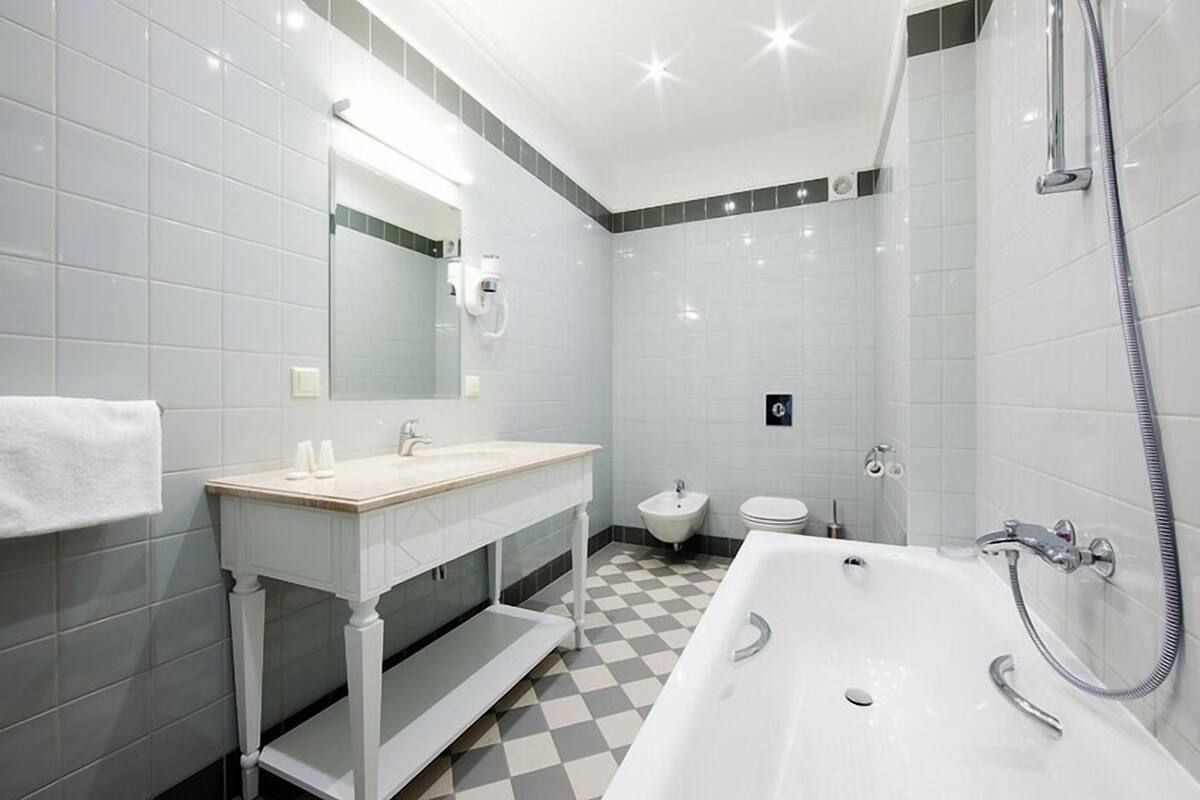 suite | bathroom | free toiletries, hair dryer, bathrobes, slippers
