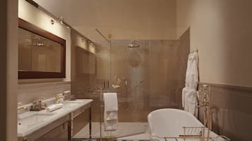 Suite | Bagno | Set di cortesia gratuito, asciugacapelli, pantofole, bidet