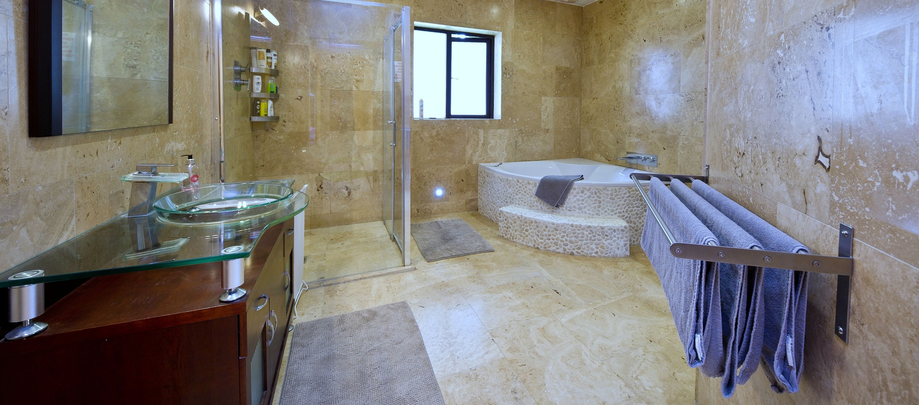Free toiletries, hair dryer, towels, soap