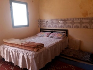 Blackout curtains, rollaway beds