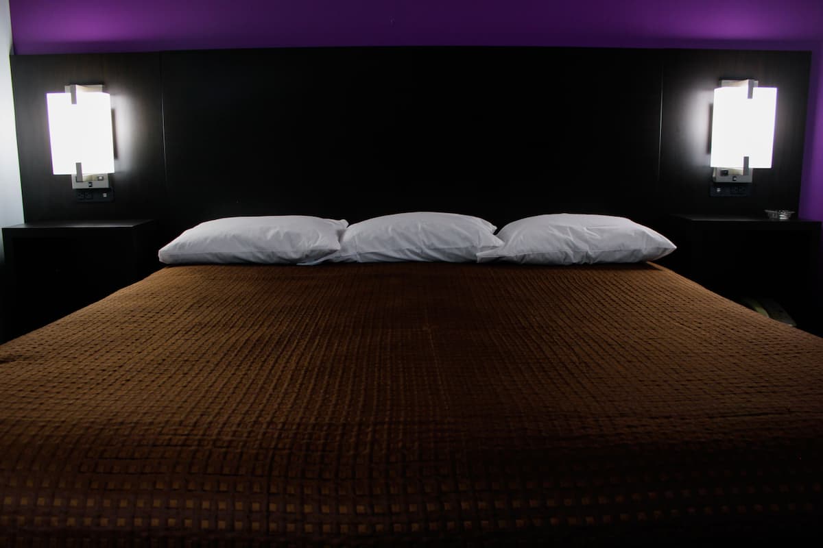 Chambre simple Standard, 1 très grand lit, fumeur | Bureau, fer et planche à repasser, accès au Wi-Fi (inclus)