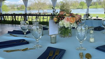 Outdoor wedding area