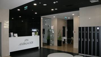 Sauna, steam room, body treatments, facials, massage/treatment rooms