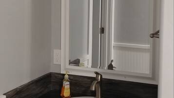 Casa rural Deluxe, 1 llit de matrimoni (Guests Provide Linens) | Bany | Dutxa