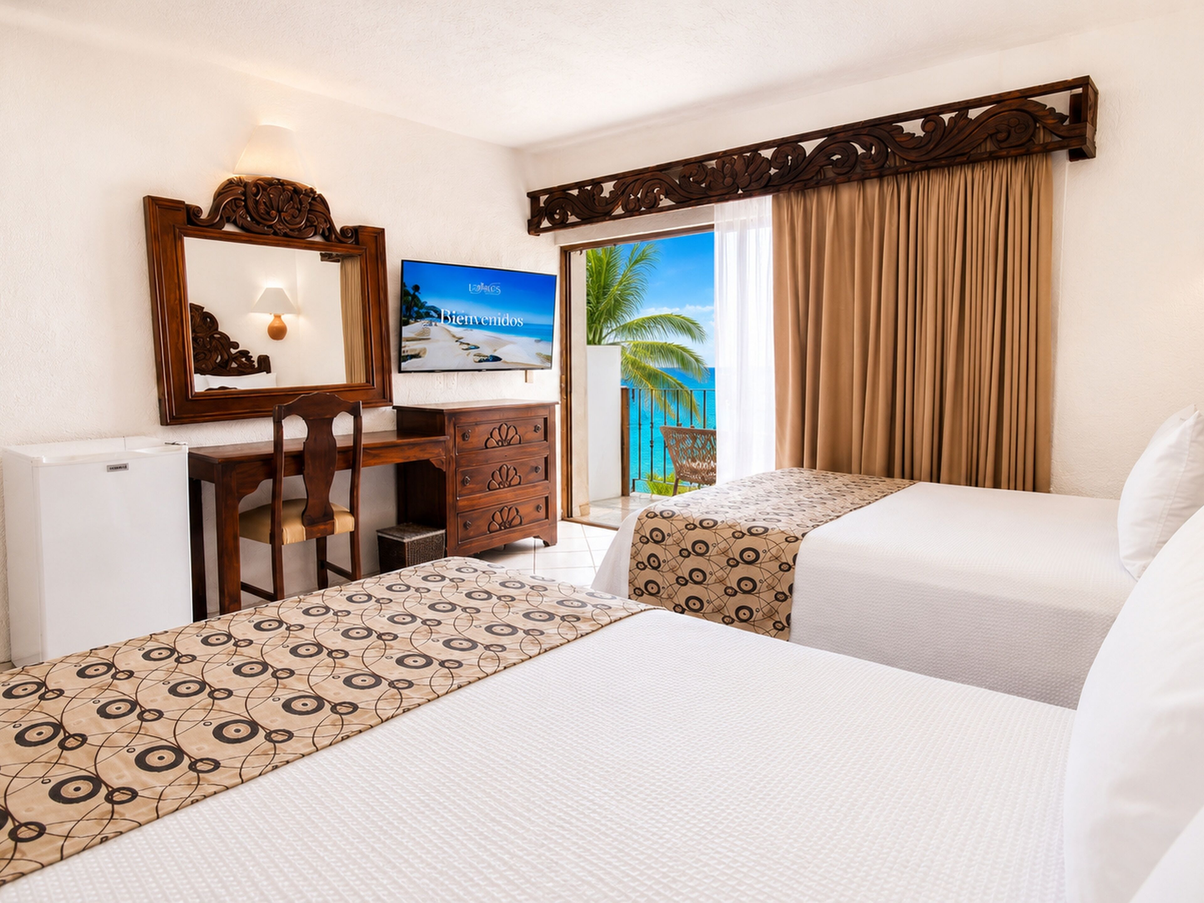 Superior Room, Ocean View | In-room safe, iron/ironing board, free wired internet, bed sheets