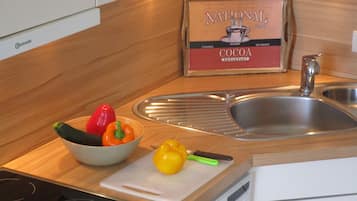 Frigorífico, placa de cocina, lavavajillas y cafetera o tetera