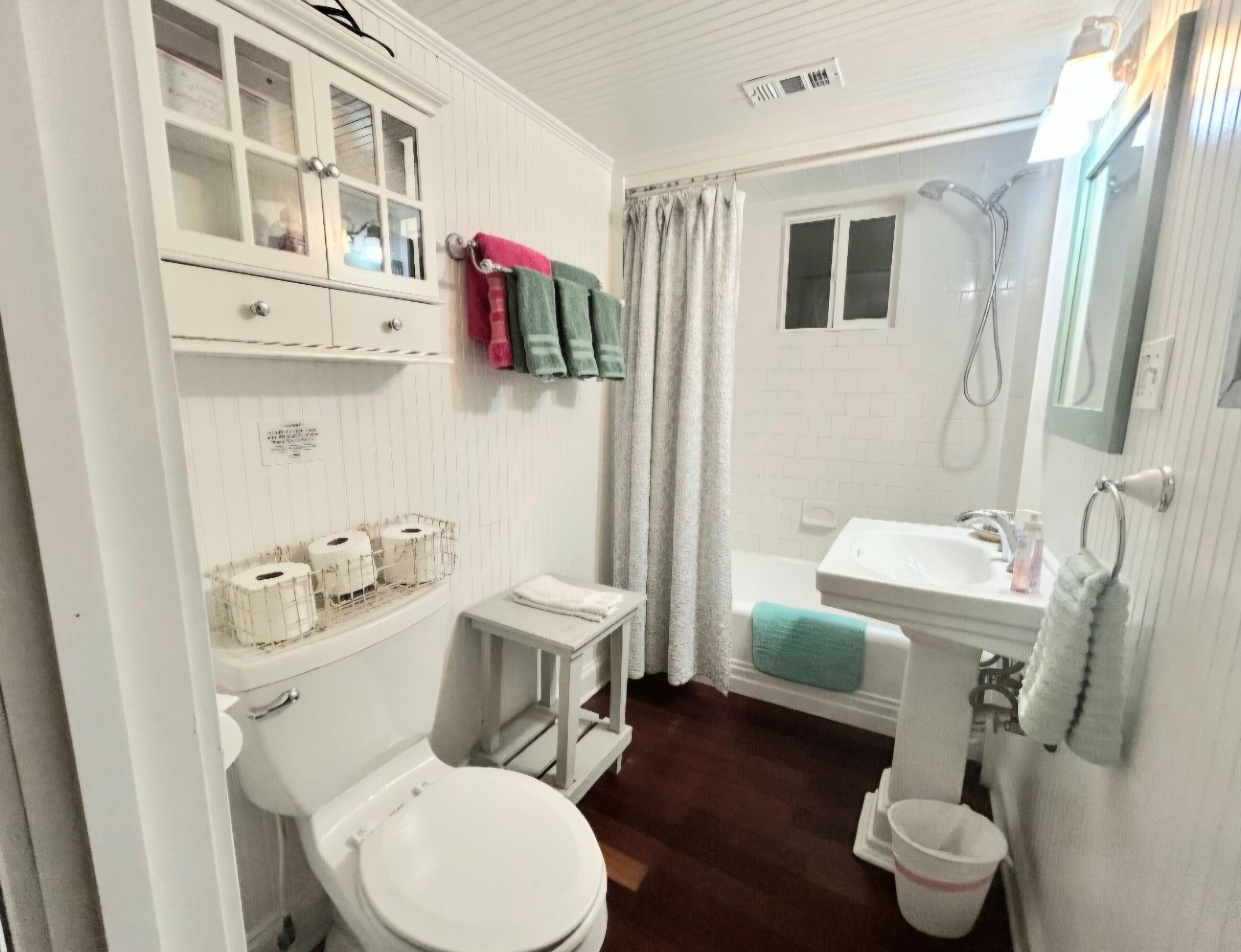Hair dryer, towels