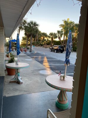 Property grounds -  BEACHFRONT CONDO, SIMPLY AMAZING; FREE WIFI CHAIRS BBQ Pkg      (Madeira Beach)