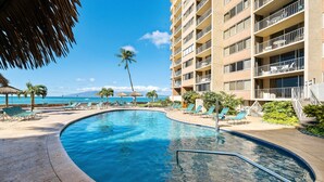 Outdoor pool - West Maui Studio at BeachFront Resort w Pool-Royal Kahana 104 (Lahaina)