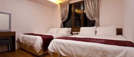 Standard Quadruple Room, Mountain View | Blackout drapes, soundproofing, free WiFi, bed sheets