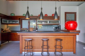 Luxury Villa, 3 Bedrooms, Private Pool | Shared kitchen