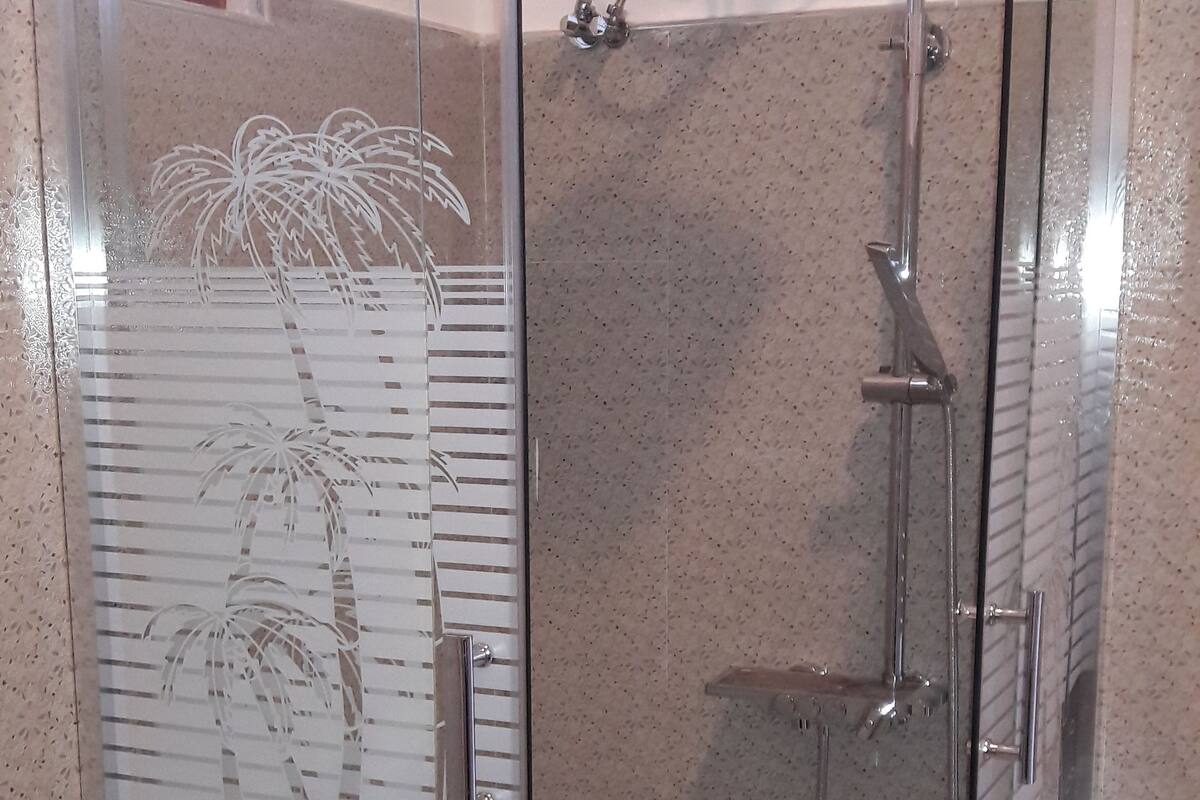Shower, hair dryer (on request), bathrobes, slippers