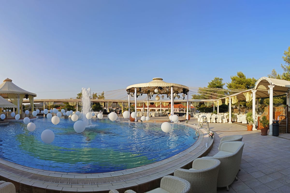 outdoor wedding area