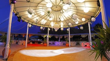 Outdoor wedding area