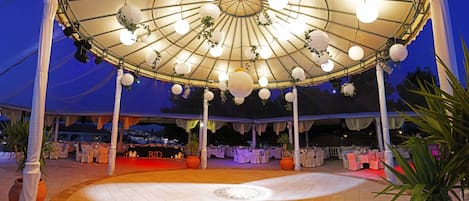 Outdoor wedding area